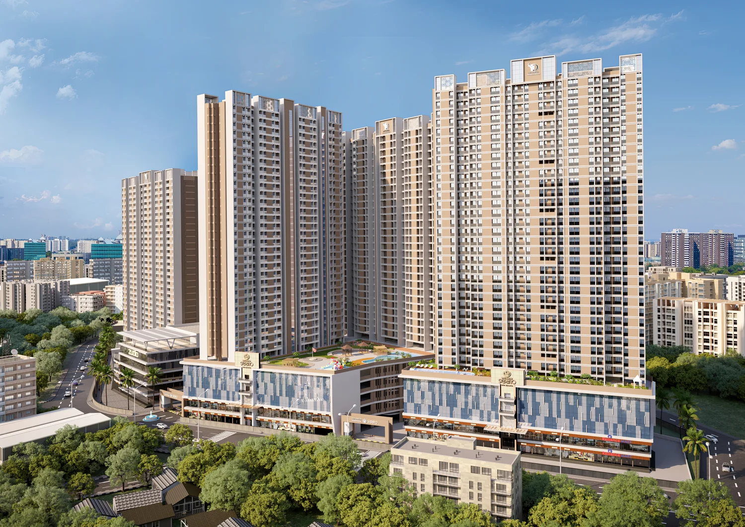 Davkhar Sereno Kalyan Landscaped Podium Gardens